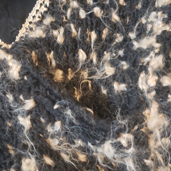 NORMA Canada Vintage 1980's Fur Patchwork Art Knit Sweater Jacket mixed media - Picture 10 of 12